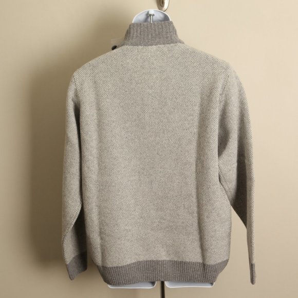 Luca Nobili Men's gray wool blend button front Sweater Large L - Picture 3 of 5